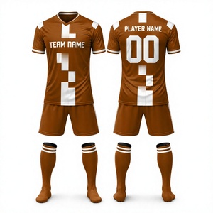 Custom Sublimated Mesh <b>Soccer</b> Jersey V-Neck Short Sleeve Team Name Player Number Moisture Wicking Uniform Set for Unisex - Product Image 1