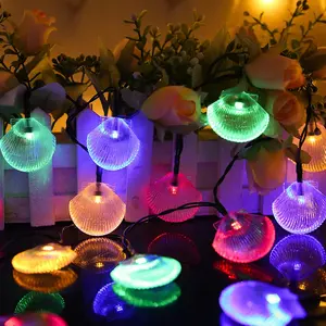 Outdoor Christmas LED Snowflake Solar String Lights Waterproof Wedding Decor Holiday Lighting Lights Christmas Decoration