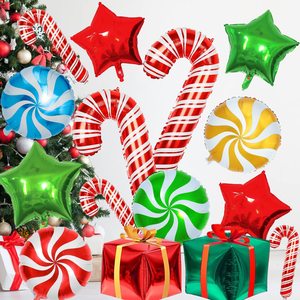 Set <span class=keywords><strong>de</strong></span> Globos Grandes Rojos y Verdes para Decoración <span class=keywords><strong>de</strong></span> Fiesta Temática <span class=keywords><strong>de</strong></span> Cumpleaños Infantil, con Globos <span class=keywords><strong>de</strong></span> Caramelo Navideños, Arco <span class=keywords><strong>de</strong></span> Globos <span class=keywords><strong>de</strong></span> Aluminio, Vórtice <span class=keywords><strong>de</strong></span> Bastones y Piruletas <span class=keywords><strong>de</strong></span> Regalo - Product Image 2