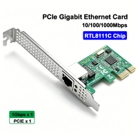Tarjeta de Red Inalámbrica Gigabit PCI Express de 1000Mbps con Chip RTL8111C, Plug and Play para PC de Escritorio, LAN Cableada