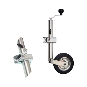 Remorque en caoutchouc de type Europe <span class=keywords><strong>Roue</strong></span> <span class=keywords><strong>jockey</strong></span> de 8 pouces Hauteur de levage de 10 pouces Pince de remorque fendue de 42mm <span class=keywords><strong>Petite</strong></span> <span class=keywords><strong>roue</strong></span> <span class=keywords><strong>jockey</strong></span> de remorque 500lbs - Product Image 1