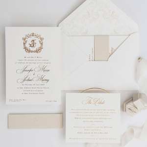 Invitación de Boda, Año Nuevo o Cumpleaños, Hecha a Mano, de Lujo, con Textura de Lámina Dorada, Ecológica, Elegante, con Impresión Tipográfica - Product Image 1