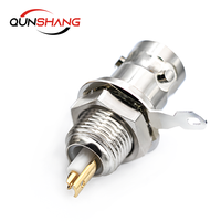 Conector RF Triaxial Hembra TRB de Hilo Extendido QUNSHANG TRB-KY, Conexión BNC, Tres Conexiones Coaxiales, Bus 1553B, Niquelado/Dorado 50