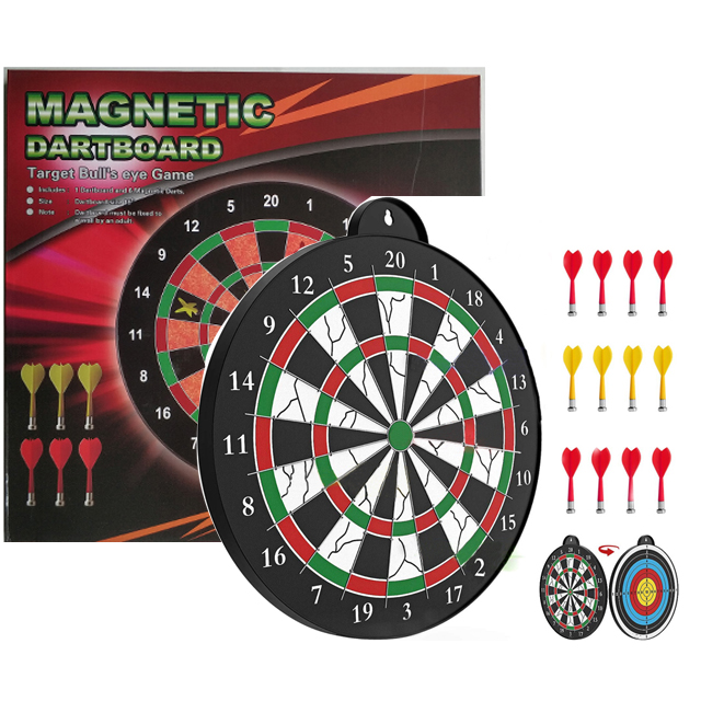 Hochwertige magnetische Großhandel Darts cheibe magnetische Darts cheibe Set 18 "doppelseitige magnetische Darts cheibe für Kinder