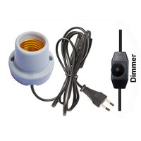 Douille de lampe en céramique E26 E27 avec interrupteur et cordon d'alimentation, résistante aux hautes températures, prise EU US AU