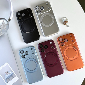 เคสโทรศัพท์แบบแม่เหล็กสำหรับ iPhone 18 17 16 15 14 Pro Max รุ่นดั้งเดิม พร้อมขาตั้งแบบฝ้า ป้องกันกล้อง ฝาหลังแบบกระจก - Product Image 2