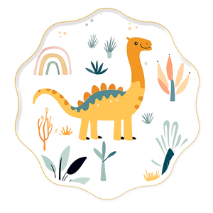 DAMAI NEW Design Dinosaur Themed Disposable Kid Party Tableware Set with <b>Paper</b> Plates Bags Banner Napkins - Product Image 4