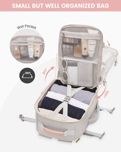 Ryanair Bolsas de cabina <span class=keywords><strong>40x20x25</strong></span> Debajo del asiento 20L Mochila DE EQUIPAJE DE VIAJE Carry-Onsfor Ryan Air Airplanes Mochila Fit 14 pulgadas Laptop - Product Image 3