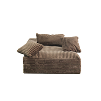 Canapé nuage compressé Saien canapé modulaire deux places en microfibre canapé-lit sectionnel oreillers lombaires pas d'assemblage requis hôtels