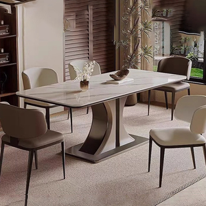 طاولة قهوة مستديرة رخامية من الحجر الجيري باللون البيج ، أثاث حجر كاردين لغرفة المعيشة والمكاتب - Product Image 3