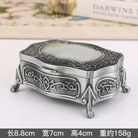 Boîte à bijoux de luxe compacte en fer, style argent antique, en alliage de zinc, pour rangement de bijoux, emballage métallique artisanal, DCM-Jewel Box 3D Holiday