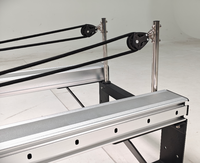 Machine de Pilates Reformer en alliage d'aluminium noir durable, portable, réglable et écologique pour la maison et les studios de Pilates