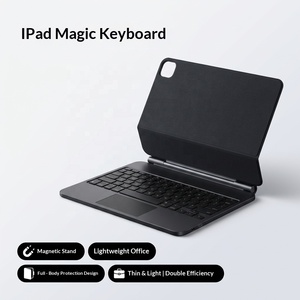 Clavier pour tablette facile à utiliser avec étui magnétique, clavier mécanique sans fil à ciseaux et pavé tactile pour iPad - Product Image 1