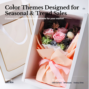 Ramo de Rosas Preservadas de Lujo OEM, Flores Eternas Hechas a Mano para Tiendas de Regalos, Venta al Por Mayor - Product Image 2