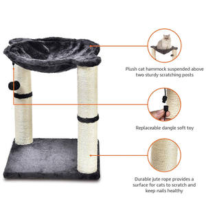 คอนโดแมวทรงตึกพร้อมที่นอนนุ่มๆ ที่บนสุด  พร้อมเสาข่วนทำจากไซซอล  โครงปีนป่ายแมวที่แข็งแรงทนทาน พร้อมลูกบอลกระตุ้นแมว - Product Image 6