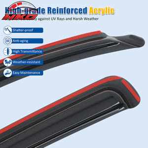 Deflectores de Ventana Laterales Integrados en el Canal para Toyota Sequoia 08-22, Parasol de Lluvia Acrílico - Product Image 4