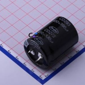 ตัวเก็บประจุอิเล็กโทรไลต์อะลูมิเนียมแบบ Snap-in ECS2WBZ391MLB300040V ชนิด Through-hole (THT) ขนาด D30xL40 มม. 390uF 20% 450V ขา 10 มม. - Product Image 1