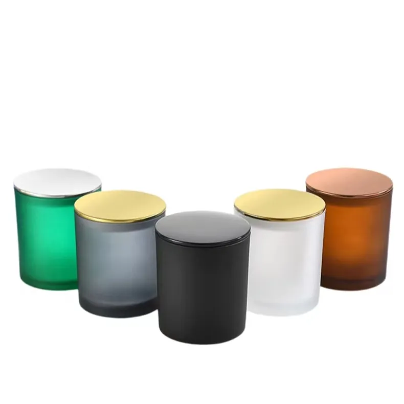 7oz 10oz 14oz promocional OEM tarro de vidrio de bajo precio para velas con tapas y cajas