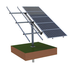 Single <strong>Post</strong> Mounted Solar Panel Pole Ground Mounting <strong>Brackets</strong> Steel Solar Mount - Product Image 3