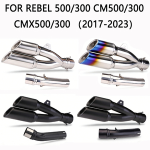 Tubo de Escape para Motocicleta Rebel <span class=keywords><strong>500</strong></span> 300 CM500 CM300 CMX500 CMX300 2017 - 2023 - Product Image 1