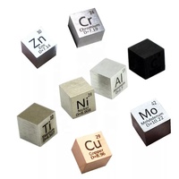 Cube de métal pur à 99,99 %, échantillon d'élément pour collection d'éléments, cadeau d'affaires, tableau périodique, 10 mm