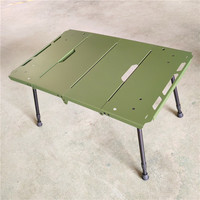 Table de camping pliante moderne en aluminium avec hauteur réglable pour mobilier d'extérieur, barbecue et repas sur la plage