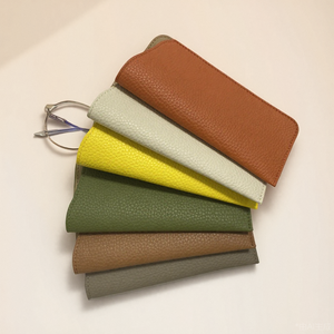 Gaya portabel kulit imitasi penutup kacamata tahan lama tas penyimpanan Logo kustom 6 warna hadiah promosi bisnis - Product Image 2