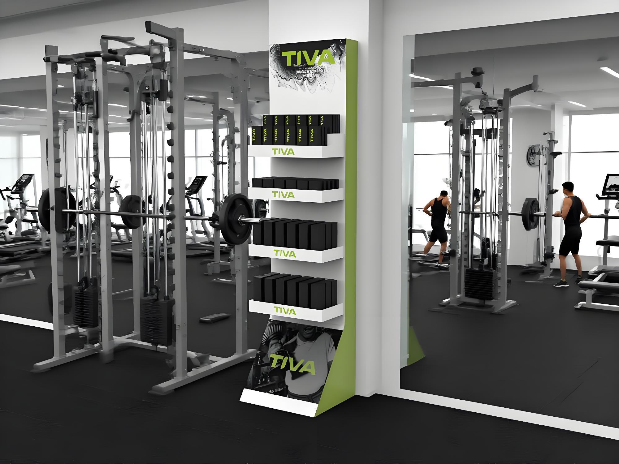 Apache Custom Single-Sided PVC Sports Product Display Stand for Gyms Shelves for Outdoor Product Stores and Supermarkets — view 3