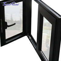 Ventana Abatible de Aluminio con Certificación de Energía Title24, Herrajes Alemanes, Apertura Interior y Exterior para Apartamentos Comerciales