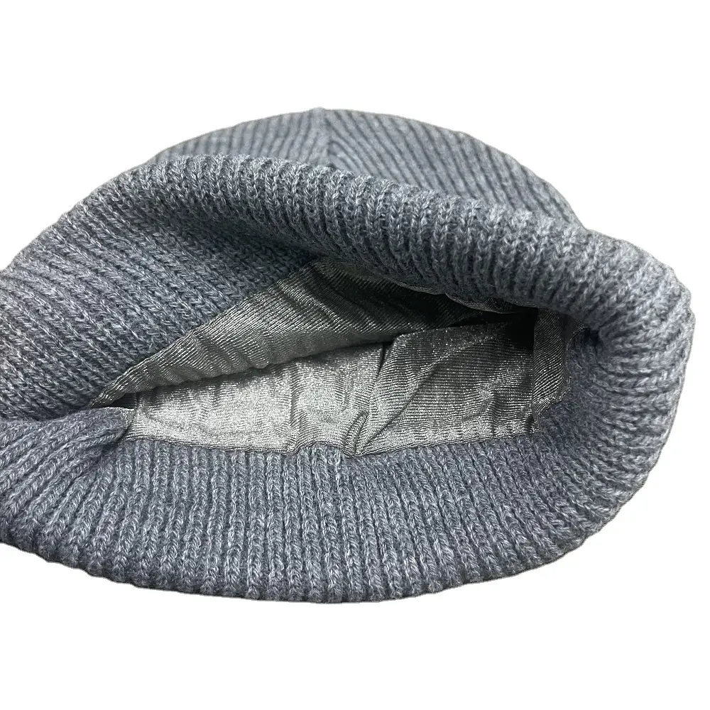 Bonnet EMF tricoté en fil avec doublure en fibre argentée Bonnet de protection EMF
