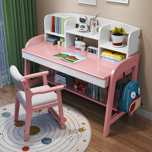 Trẻ Em Của Hiện Đại Nghiên Cứu Bàn Ghế Đặt Nhà Phòng Ngủ Có Thể Điều Chỉnh Chiều Cao Rắn Gỗ Kệ Sách Trường Tiểu Học Đồ Nội Thất Nhà - Product Image 2