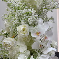 Offre Spéciale – Arche de fleurs artificielles en soie en forme de corne d'étoile pour décoration de scène de mariage transfrontalière