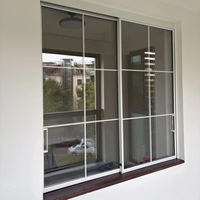 Fenêtre coulissante à deux rails en alliage d'aluminium, insonorisée, fenêtres et portes coulissantes en métal, simple ou double vitrage, feuilleté