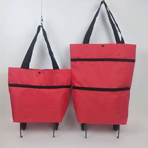 Bolsa de Compras con Ruedas para Supermercado, Venta al por Mayor de Fábrica, Gran Capacidad, con Cierre Abierto, Plegable - Product Image 5