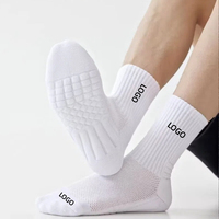 Chaussettes de sport en coton tricoté épaissi pour l'hiver avec logo brodé personnalisé