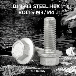 Hex Flange Bolts Class 4.8 and 6.8 Steel Finish Metric Thread <b>Fasteners</b> for Industrial Assembly - Product Image 2