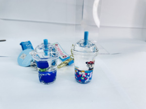 Llavero de arena movediza con purpurina líquida para niñas, diseño marino flotante, pulsera, dijes, llavero artesanal - Product Image 4