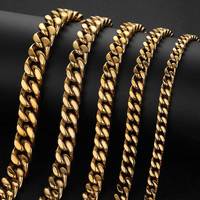 SSeeSY OEM ODM bijoux de mode personnalisés Hip Hop hommes cubain lien or argent Non ternir en acier inoxydable collier chaîne pour homme