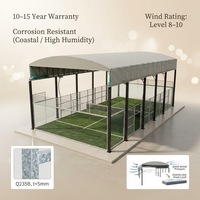 Auvent rétractable pour terrain de padel, couverture imperméable pour terrain de tennis extérieur/intérieur, structure sportive