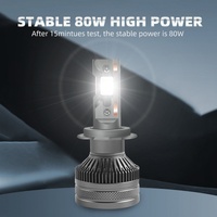 Ampoule LED Sanvi V3 120W 12V Super Lumineuse et Puissante avec Source de Lumière à Température de Couleur 6000K pour Modèles GAC pour Phares