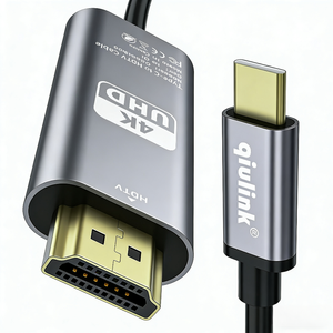Câble USB C vers HDMI Qiulink 4K 60Hz 2M en alliage d'aluminium, adaptateur Type C vers HDTV pour <span class=keywords><strong>MacBook</strong></span> Pro <span class=keywords><strong>Air</strong></span>, ordinateur portable vers moniteur <span class=keywords><strong>TV</strong></span> - Product Image 2