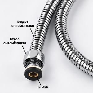 Tuyau de <span class=keywords><strong>douche</strong></span> en acier inoxydable 201 chromé ondulé, le plus vendu en gros, avec insert en laiton et tube intérieur en EPDM - Product Image 3