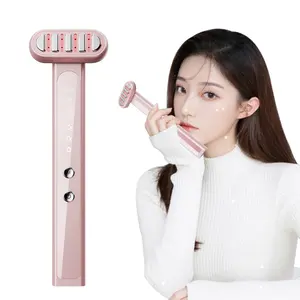 2024 Newest At Home Device Rechargeable EMS Red Light Therapy Skin Care Tool Eye Message Stick Facial Eye Massager Wand