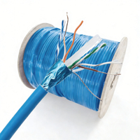 Kabel LAN FTP 28AWG Cat6 Cat6a Cat 6 UTP 1000ft Berkualitas Tinggi Langsung dari Pabrik Seri 305 Komunikasi Jaringan