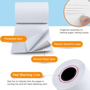 Papier thermique en pâte de bois vierge à 100 %, format 57x40 et 80x80 mm, pour systèmes de point de vente, secteurs de la santé, du commerce de détail et de la finance, caisses enregistreuses - Product Image 5