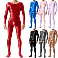 Costumes sexy pour hommes, combinaison en spandex, combinaison brillante, combinaison effet mouillé, combinaison intégrale pour homme, lingerie en soie, combinaison en latex