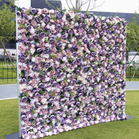 Großhandel Künstliche Blumenwand mit Gemischten Pfingstrosen- und Rosenblüten für Hochzeits-Fotohintergrund, Social Media, Schaufenster-Dekoration in Maßanfertigung