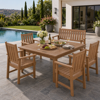 Chaises d'extérieur en plastique résistantes aux intempéries, aspect bois véritable, pour terrasse, pont, piscine et jardin