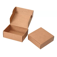 Boîte à avion en papier kraft vierge avec logo personnalisé, emballage en carton recyclé RUNWELL, pliable à plat, pour bijoux et petits cadeaux