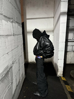 Blouson Bomber en Cuir Personnalisé OEM 2025 – Veste Rembourrée en Cuir Double Effet Double Capuche Style Ma1 – Vente en Gros